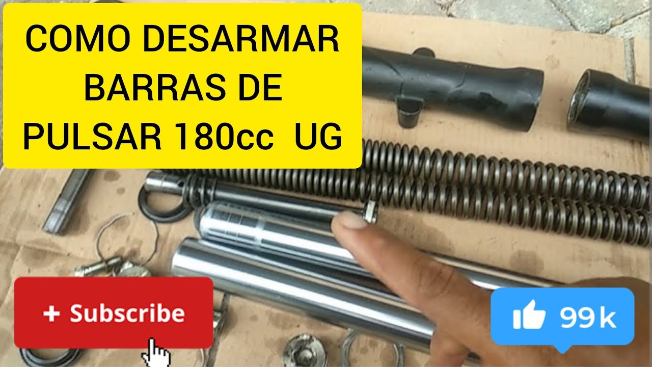 Como DESARMAR Barra de suspención delantera de PULSAR 180 UG