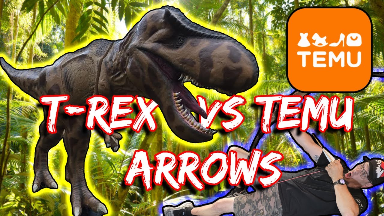 TEMU arrows vs T-Rex; Temu arrows on the R100 3d archery shoot; Saginaw MI #r100 #archery