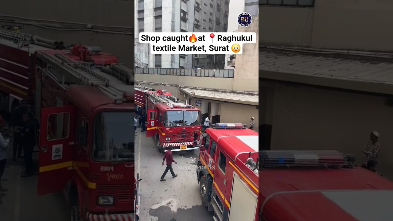 Surat fire department safely extinguishes fire #surat #fire