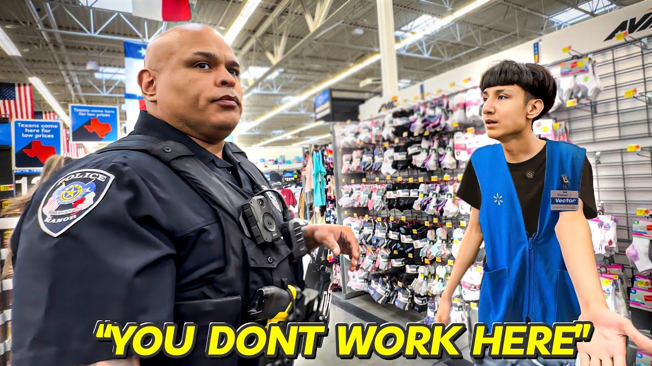 FAKE WALMART EMPLOYEE USING WALKIE TALKIE PRANK GONE WRONG *cops called*