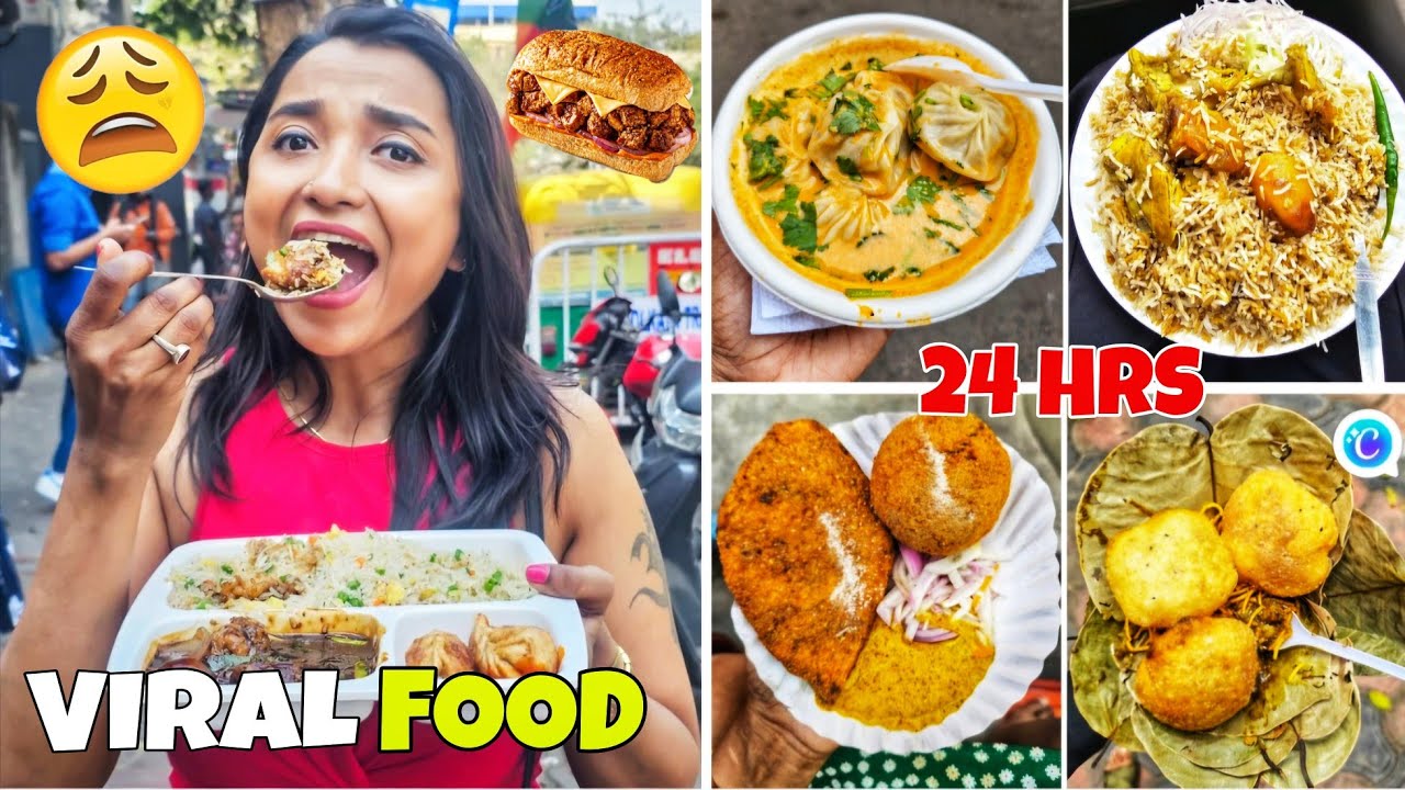 I Ate the MOST VIRAL Food for 24 Hours Challenge | Top 10 Iconic Foods in Kolkata | FOOD CHALLENGE