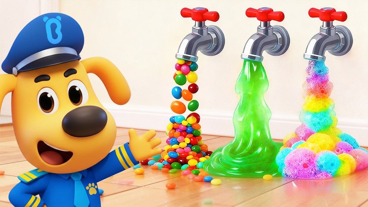 Magic Faucet | Don't Waste Water | Good Habits | Kids Cartoon | Sheriff Labrador