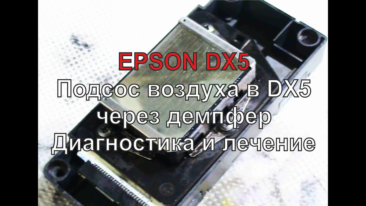 Диагностика и лечение проблем демпферов головы EPSON DX5