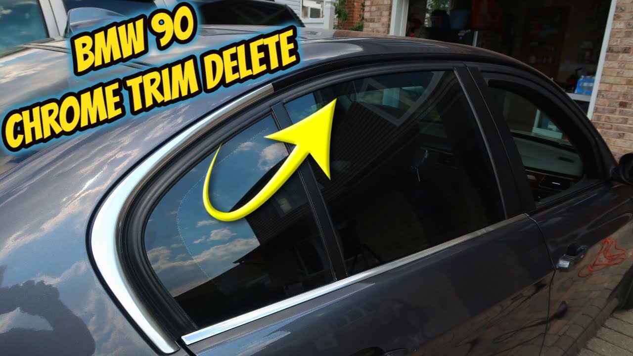 BMW E90 Vinyl Wrap Chrome Delete