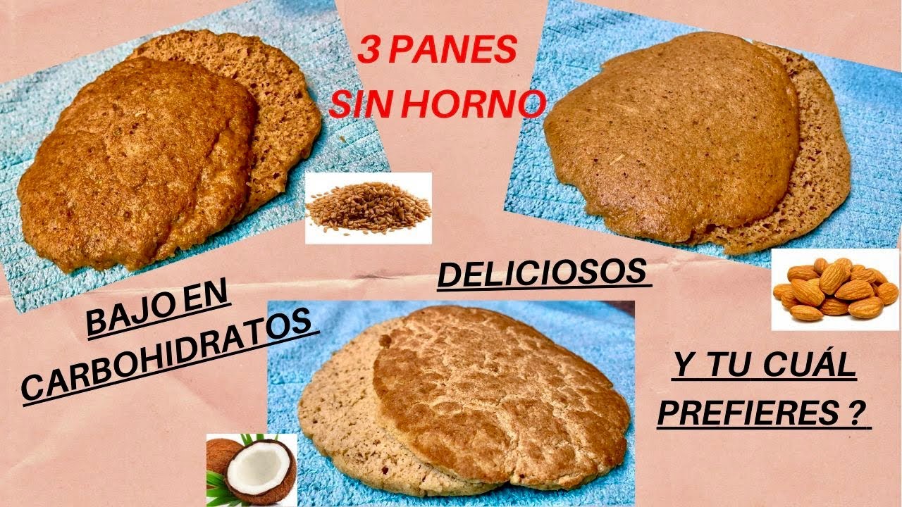 3 RECETAS DE PANES SIN GLUTEN SIN HORNO KETO / FÁCIL Y DELICIOSOS /DESAYUNOS Y CENAS   #pan #panes