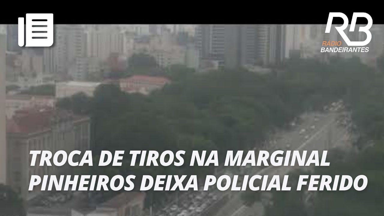 Troca de tiros na zona sul fecha pistas e deixa policial ferido