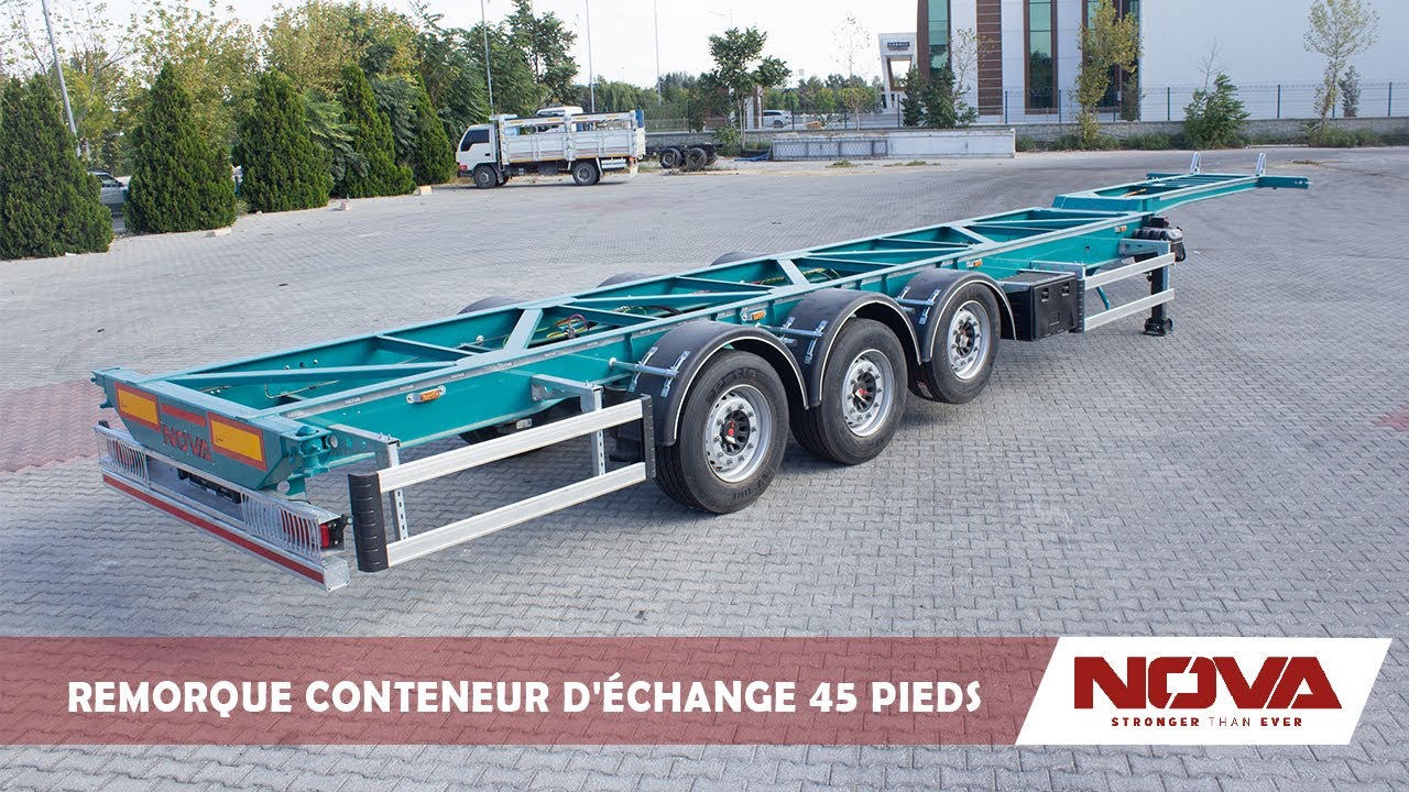 REMORQUE CONTENEUR D'ECHANGE 45 PIEDS