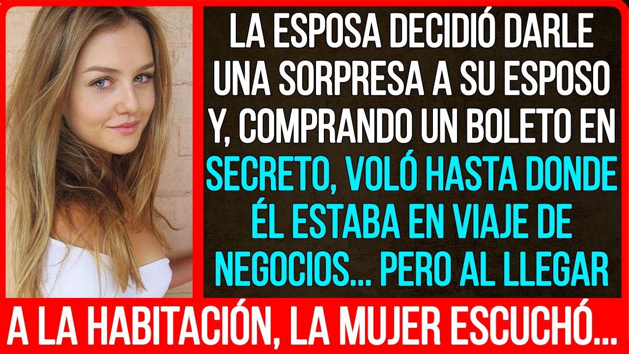 La esposa decidió darle una sorpresa a su esposo y, comprando un boleto en secreto, voló hasta...