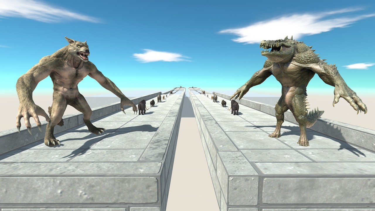 Animals Tournament: Werewolf VS Croczilla Who is Stronger, Healthier, and Faster in ARBS