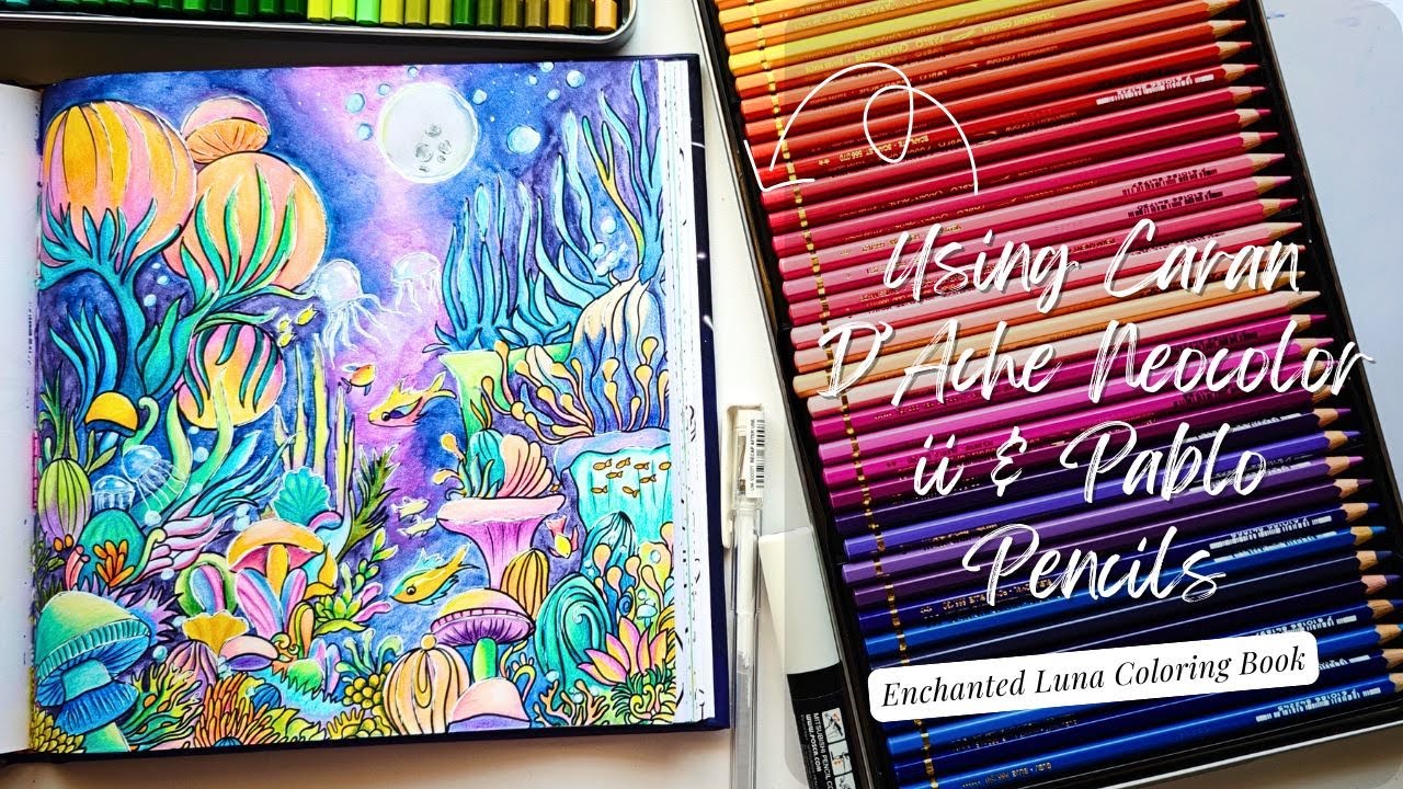 ☘︎ Discover the SECRET to Muted Vibrant Coloring with Caran D'Ache Neocolor ii &  Pablo Pencils ☘︎