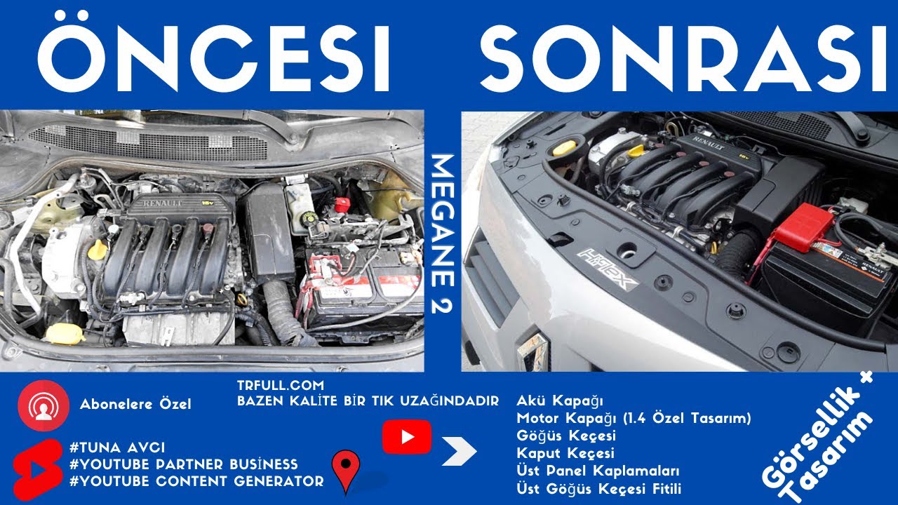 Megane 2 - Ön Motor Bölümü Giydirme İşlemleri!