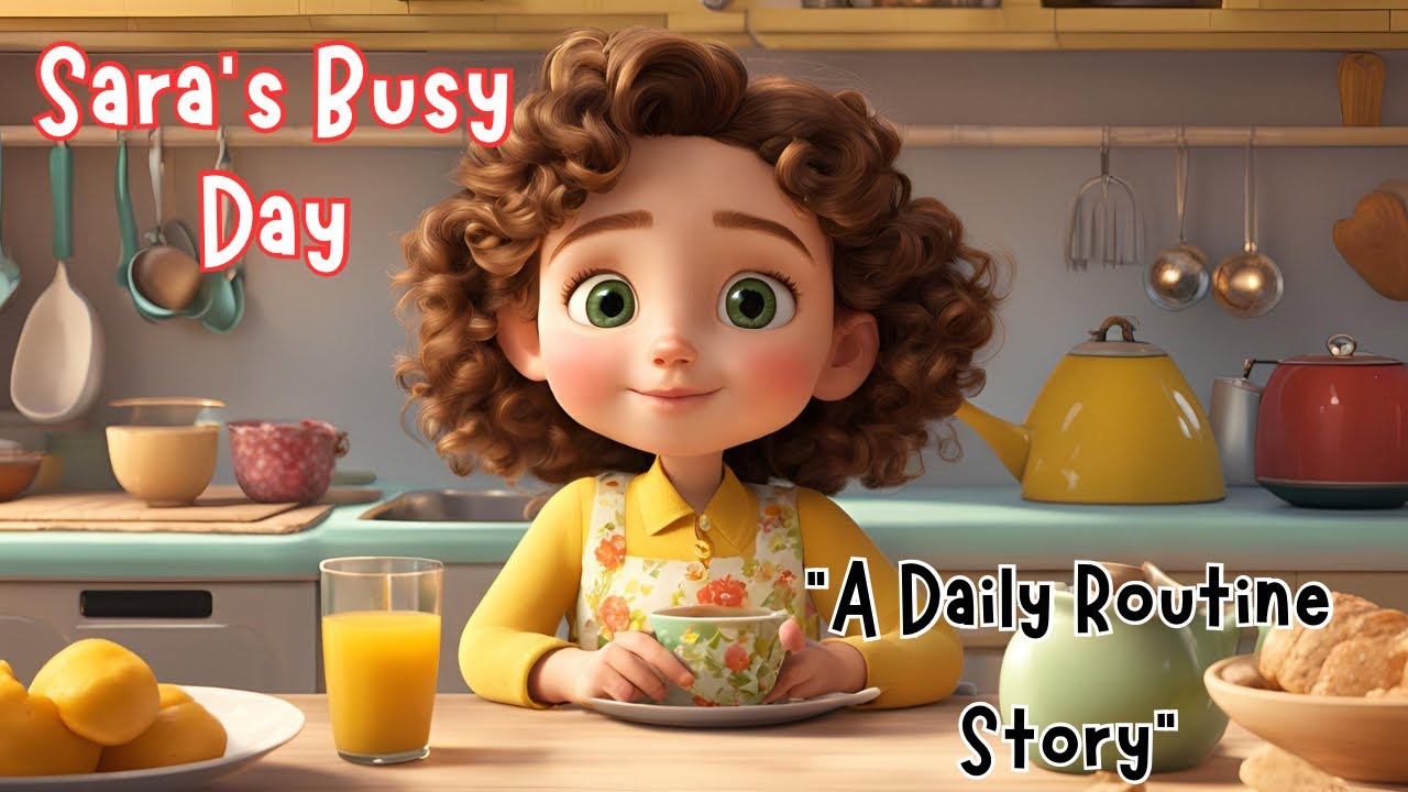 My Day | Sara’s daily Routine | Moral Story for kids in English | #bedtimestories ​#shortstory