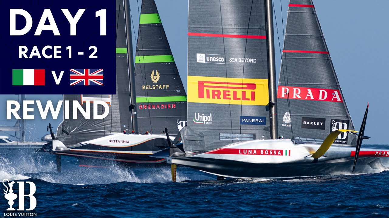Toe-To-Toe RACING! | Louis Vuitton Cup Final Day 1 | 37th America's Cup Highlights Rewind