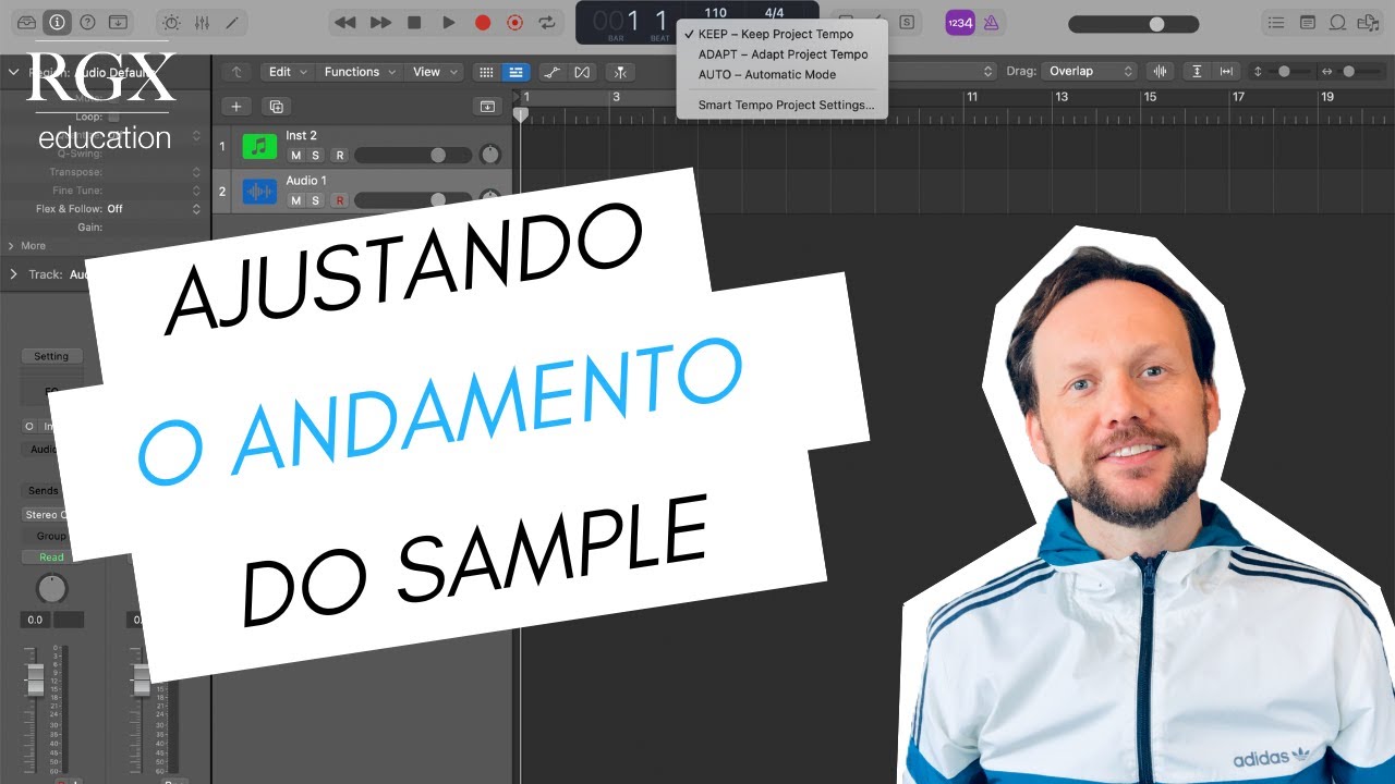 LOGIC PRO - Como Ajustar o Andamento do Projeto ao Andamento de um Sample Externo