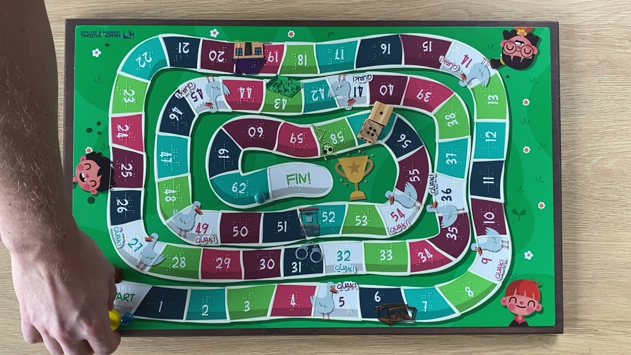 Jeu de l’Oie magnétique avec relief tactile et braille