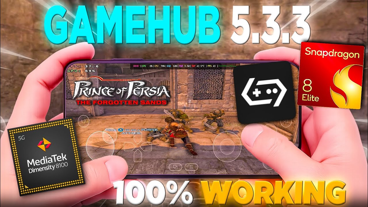 Dimensity 8100 Max Real Performance | POP Forgotten Sands | GameHub 5.3.3 DXVK