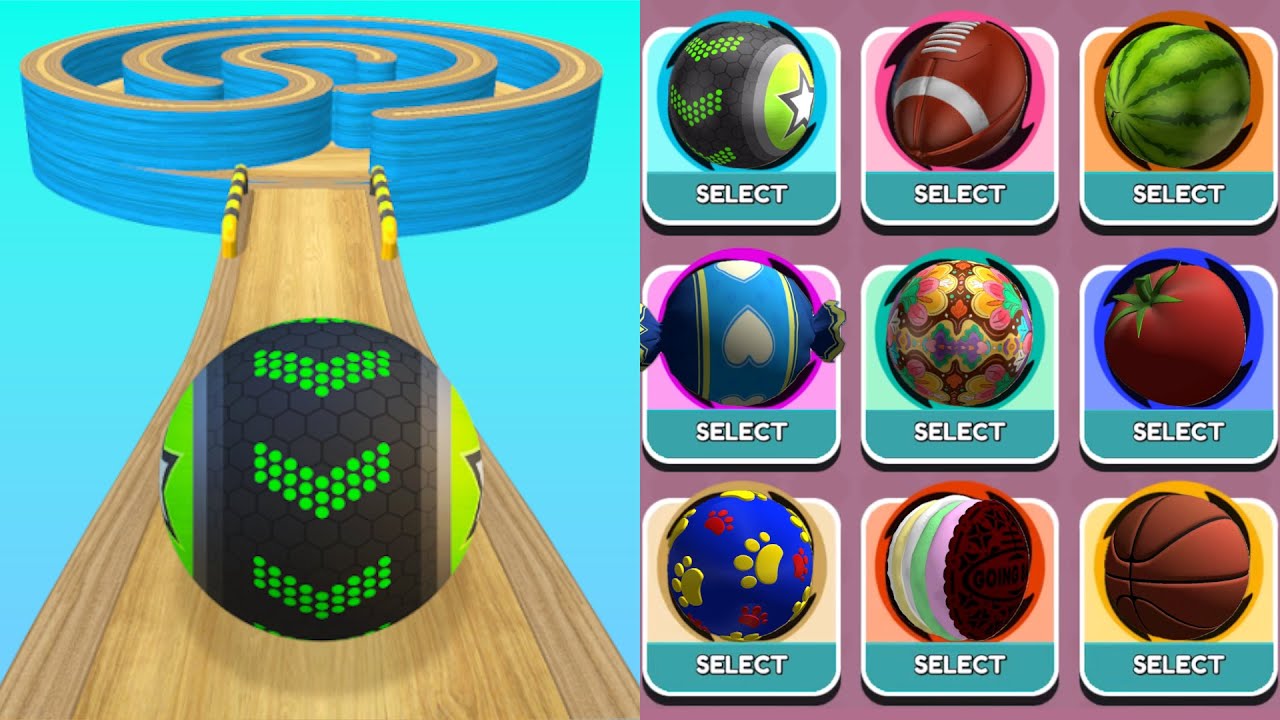 Going Balls Speedrun, Funny Fails, Challenge, Portal Run, Hard Level Android, iOS Gameplay 77