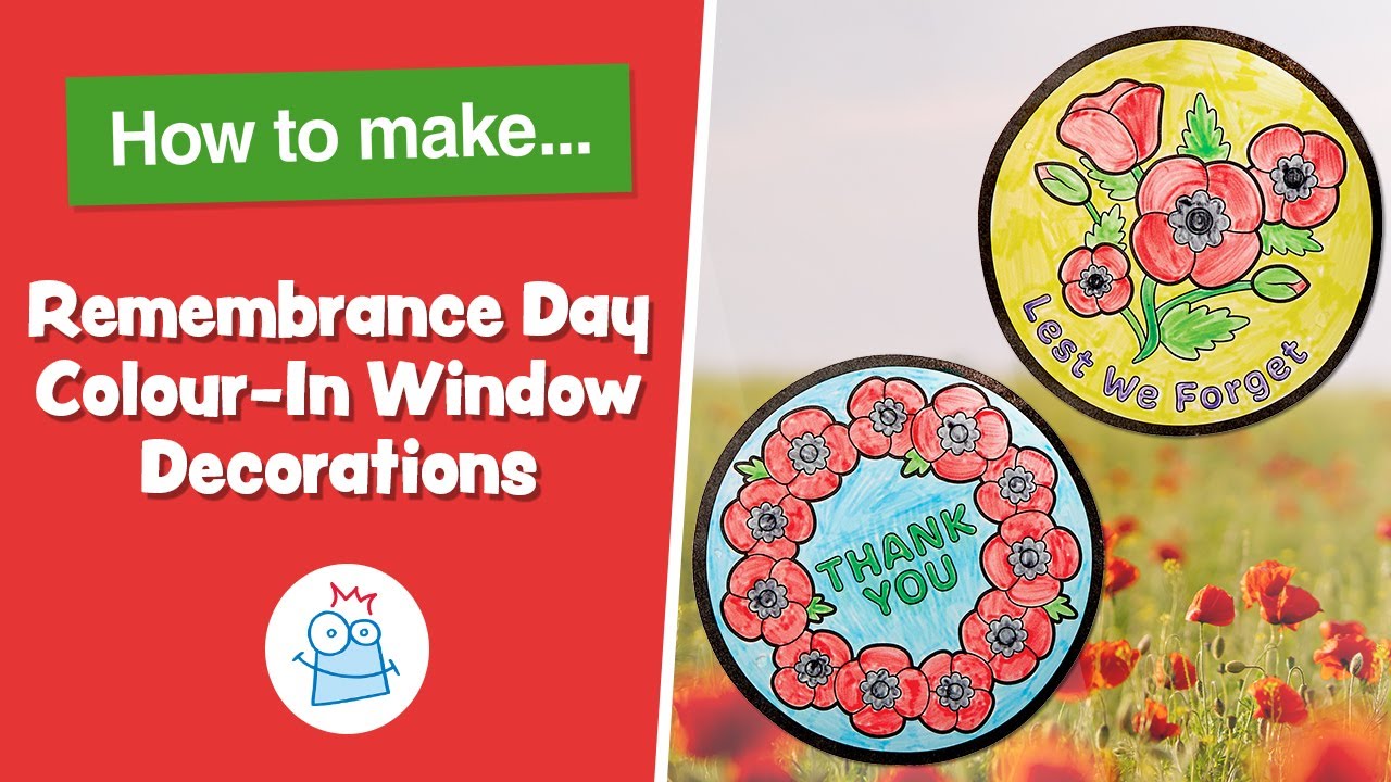 FN310 - Remembrance Day Colour-in Window Decorations