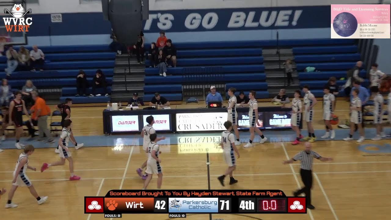 Wirt Co. vs. Parkersburg Catholic Boys Basketball Game
