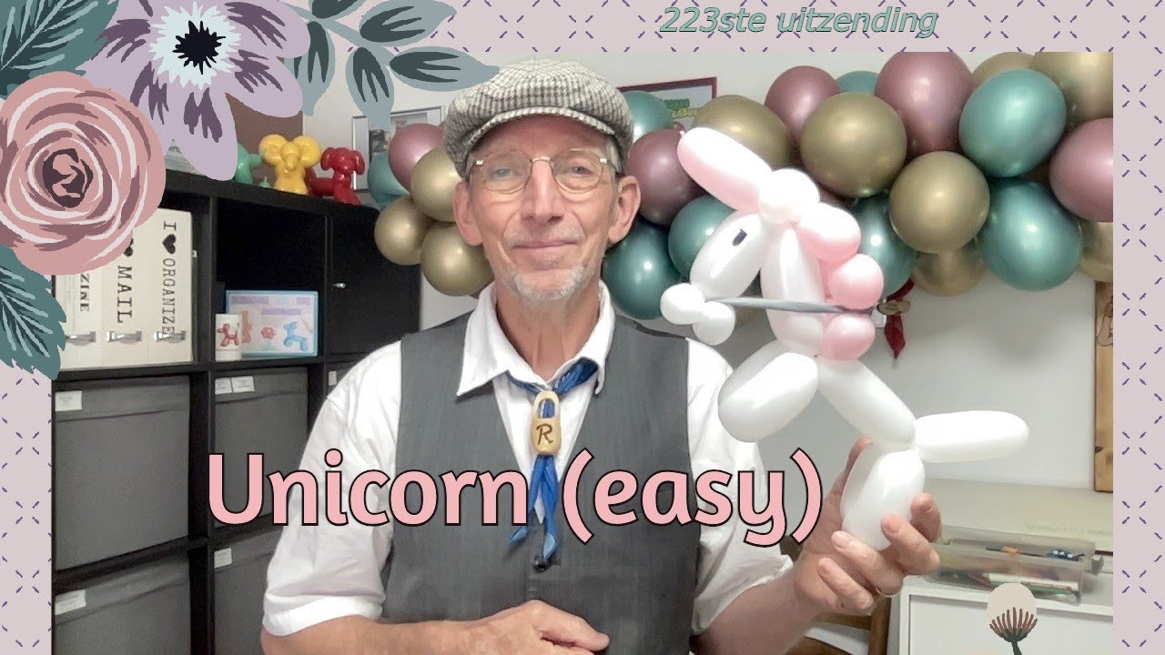 Unicorn easy – Ballonnen workshop / de Haagse ballonnenboer (223ste) Easy balloon figures