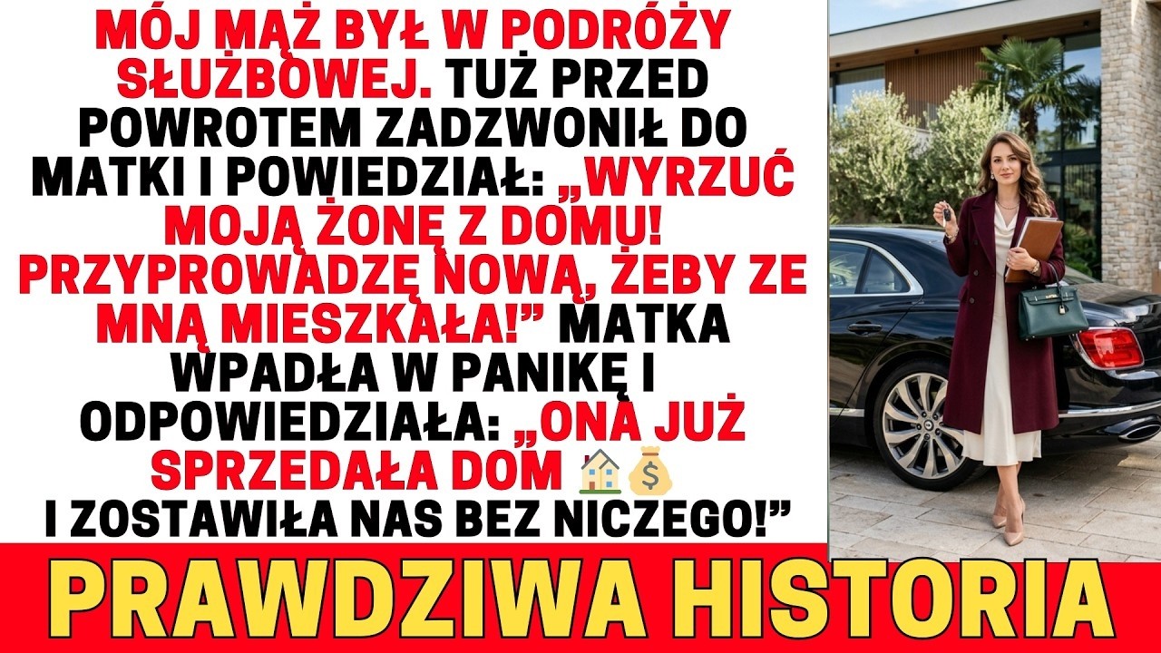 Mąż dzwoni z podróży ✈️  „Wyrzuć moją żonę!” Ona w panice 😱  „Sprzedała dom 🏠💰 i nas zostawiła!”