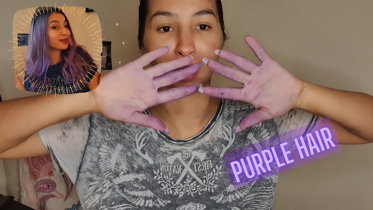 💜 صباغة الشعر دون إثلافه💜 FIRST TIME DYING MY HAIR AT HOME