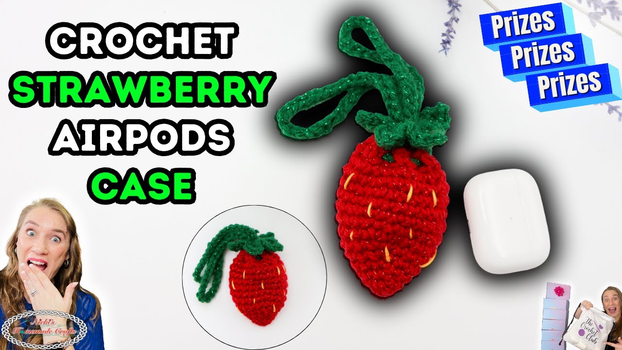 This Strawberry Crochet AirPods Case Is Too Cute 🍓😍 Tutorial + Prizes + The Crochet Club