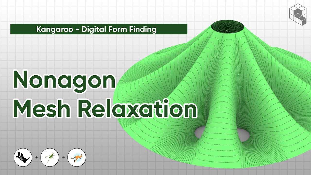 Kangaroo Mesh Relaxation | Nonagon | Rhino - Grasshopper
