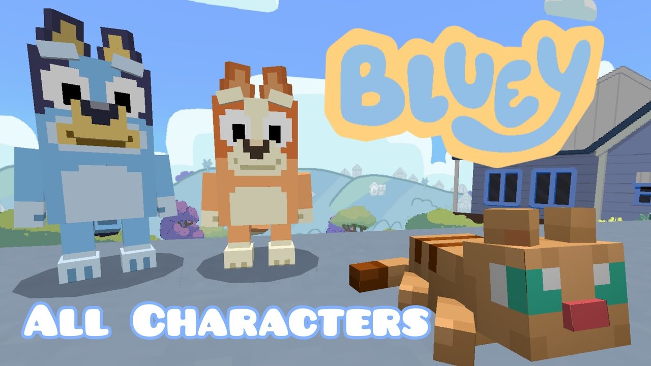 Minecraft Bluey DLC - All Characters, Toys, and Decorations