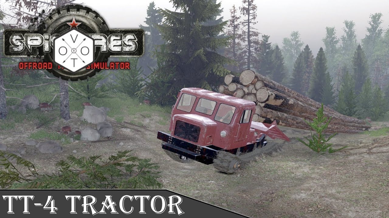 Spintires | Mods | TT-4 Tractor | 16KW26a Map | Hill Challenge