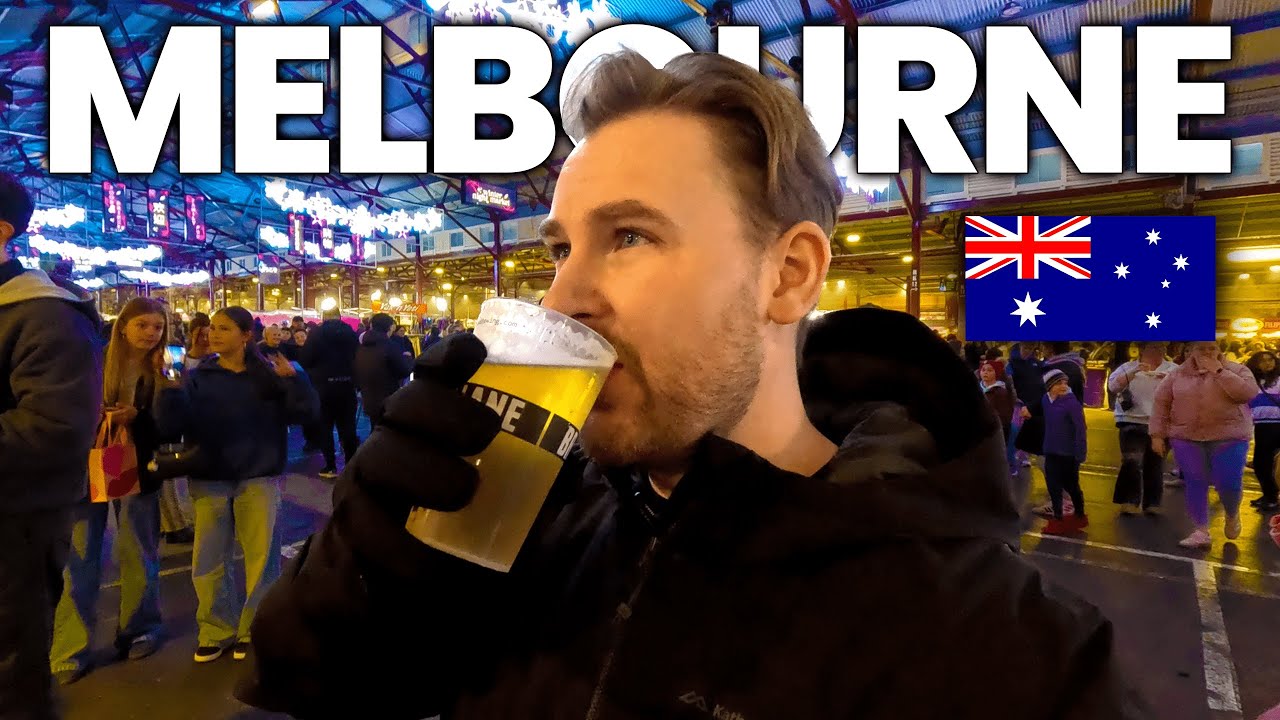 Melbourne at Night 🇦🇺 CRAZY Queen Victoria Market (Australia)