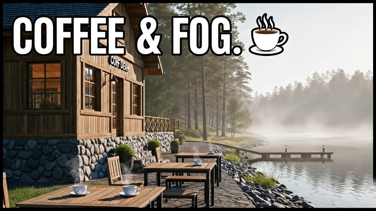 Morning Fog by the Lake ✨ Calm Acoustic Café Music (1 Hour)