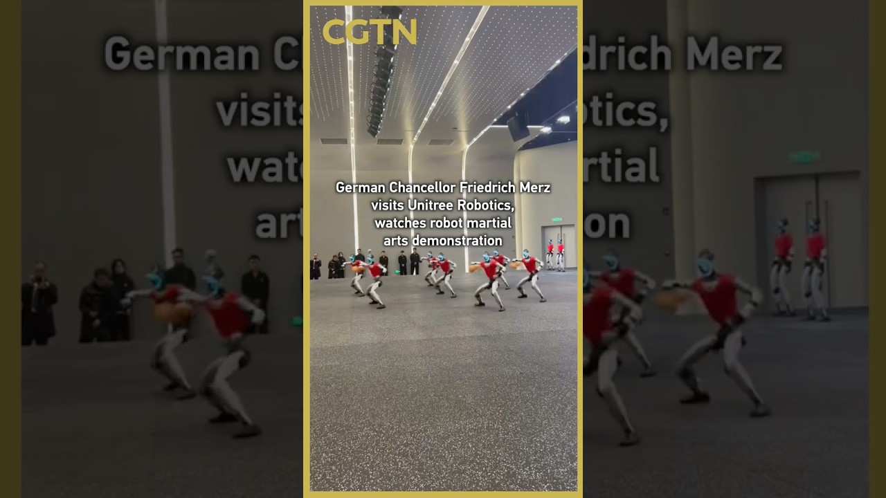 German Chancellor Friedrich Merz visits Unitree Robotics, watches robot martial arts demonstration
