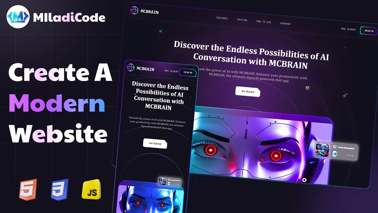 How to Create a Modern project with HTML, CSS & JavaScript | Modern UI, Parallax Effects