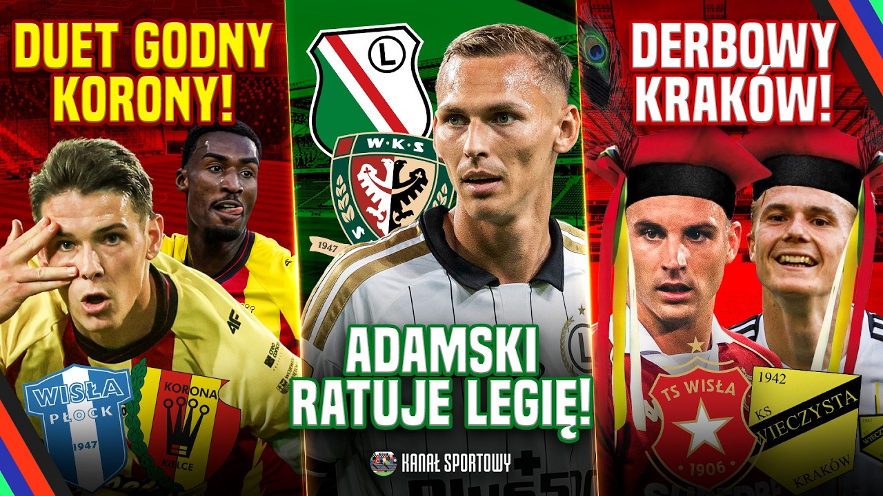 LEGIA REMISUJE ZE ŚLĄSKIEM, ADAMSKI BOHATEREM! KORONA WYGRYWA, CZAS NA WISŁA KRAK&Oacute;W - WIECZYSTA!