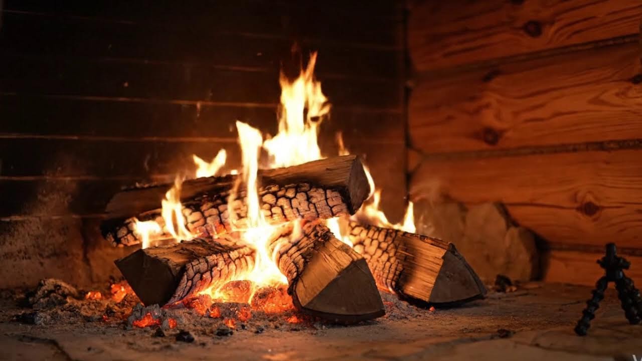 Streaming Relaxing Fireplace Side View | ASMR for Relaxation