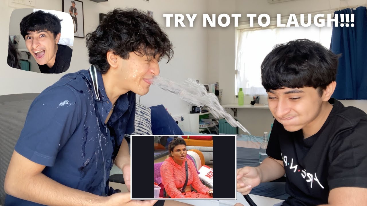 IMPOSSIBLE TRY NOT TO LAUGH CHALLENGE WITH MY BROTHER *WATER IN MOUTH*