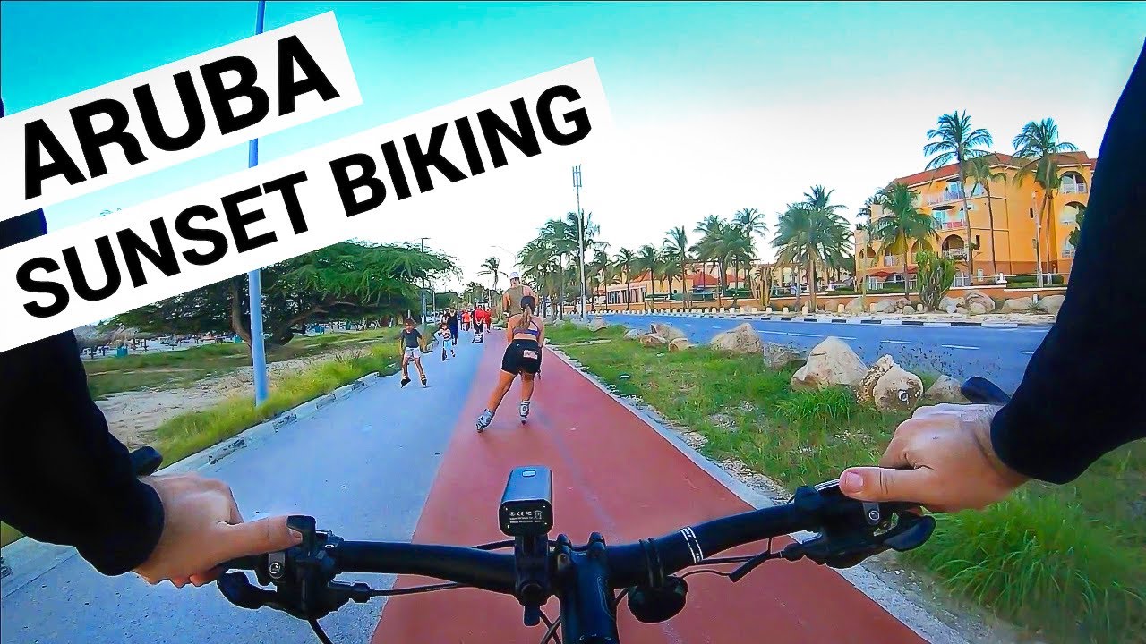 Biking from Ponton to Palm Beach ARUBA