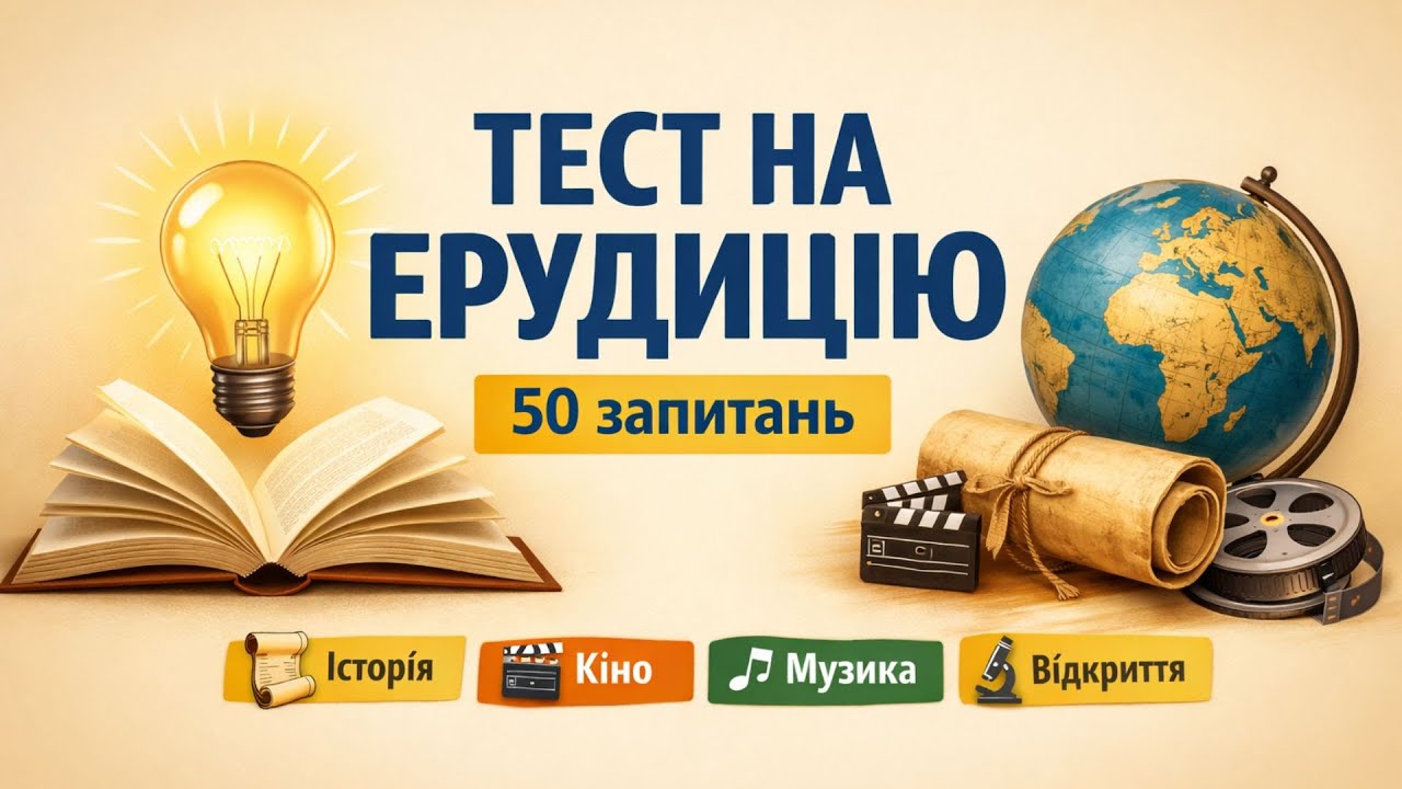 Вікторина для ерудитів: 50 запитань про світ, культуру та історію