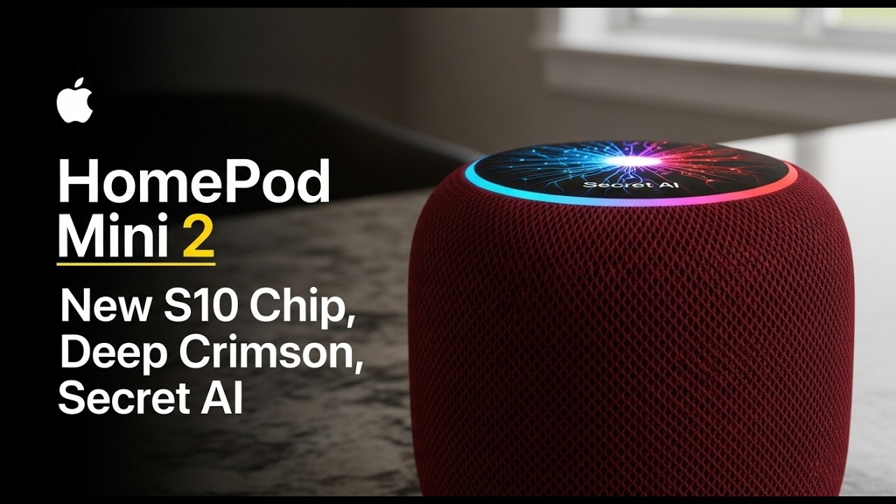 Утечка информации о HomePod Mini 2: новый чип S10, насыщенный малиновый цвет и секретный ИИ!