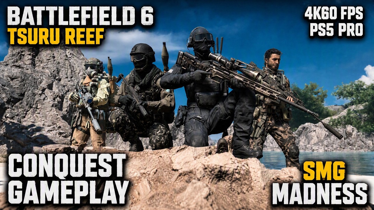 Battlefield 6 Tsuru Reef | SMG Madness | 4K 60 Fps Ps5 Pro Gameplay (No Commentary) #battlefield6