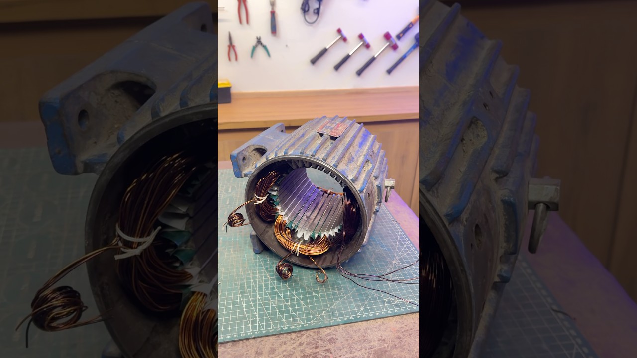 5 HP single phase motor winding with parallel connection 