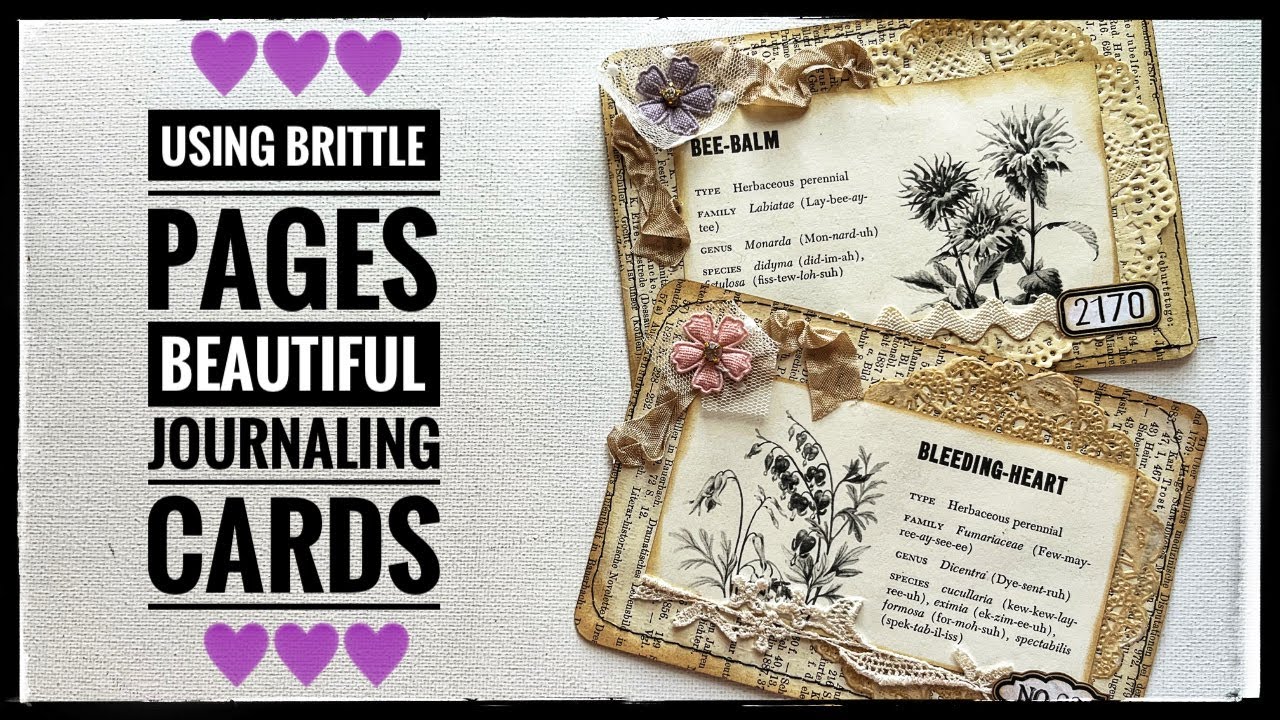 Junk Journal Ideas - Journaling Cards - Tuck Spots