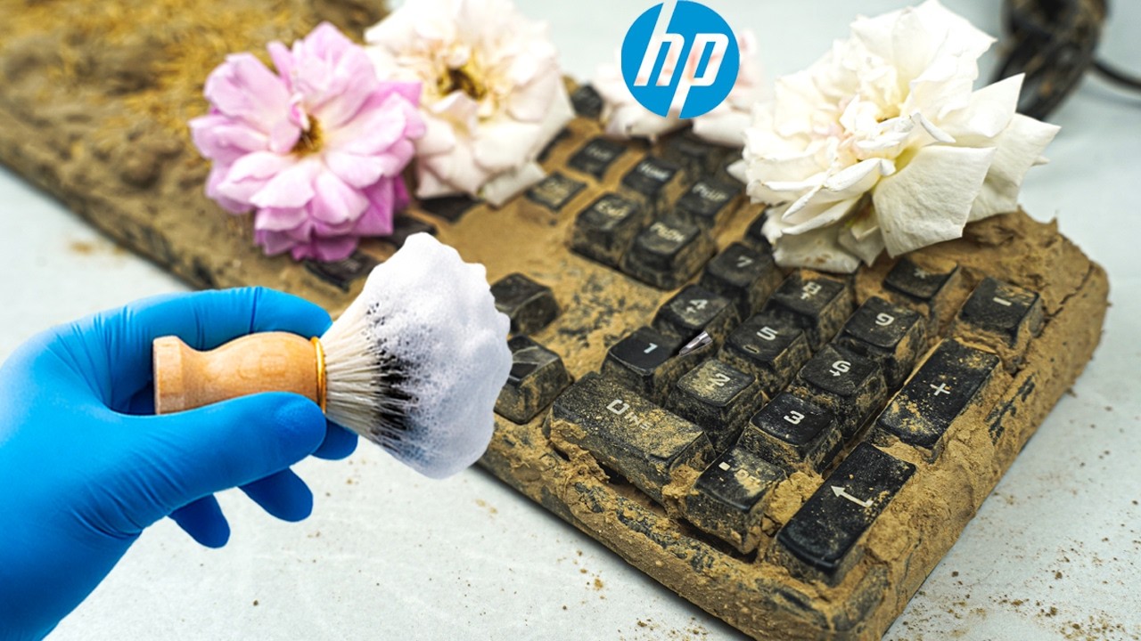 Deep Cleaning the Dirtiest HP Gaming Keyboard K300 | Satisfying Keyboard Cleaning
