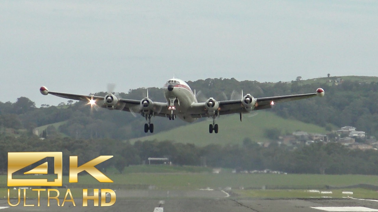 30 minutes of Lockheed Super Constellation in 4K - engine start, taxi, takeoff, flying, & landing.