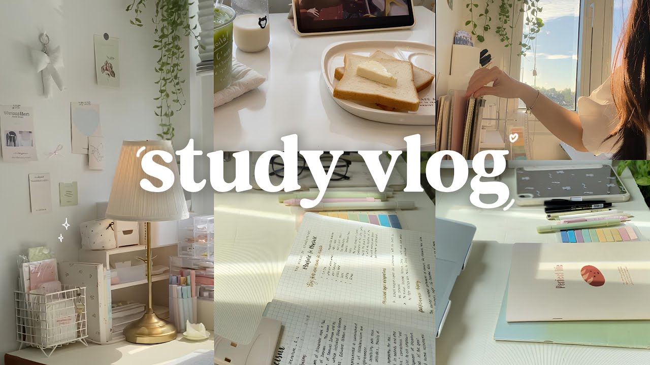 STUDY VLOG | slow morning, study mornings productive, motivation ˚ ༘୨ৎ