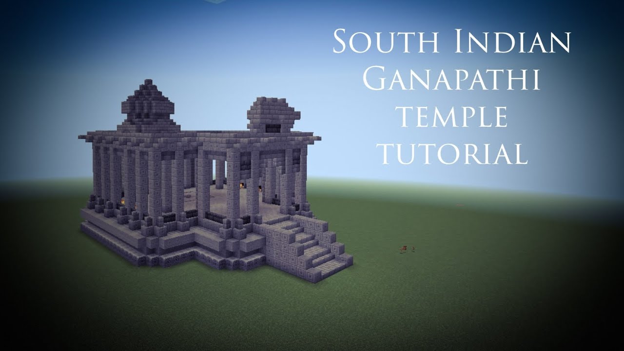 South Indian ganapathi temple tutorial | minecraft | hindu temple in minecraft | southern crafter