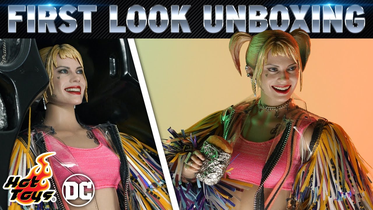 Hot Toys Harley Quinn Caution Tape Jacket Birds of Prey Figure Unboxing | First Look