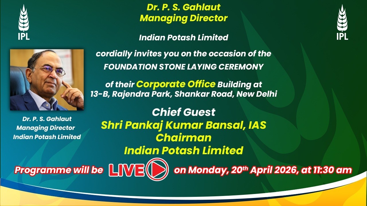 LIVE From New Delhi..Organizer : Dr. P. S. Gahlaut (Managing Director - Indian Potash Limited)....