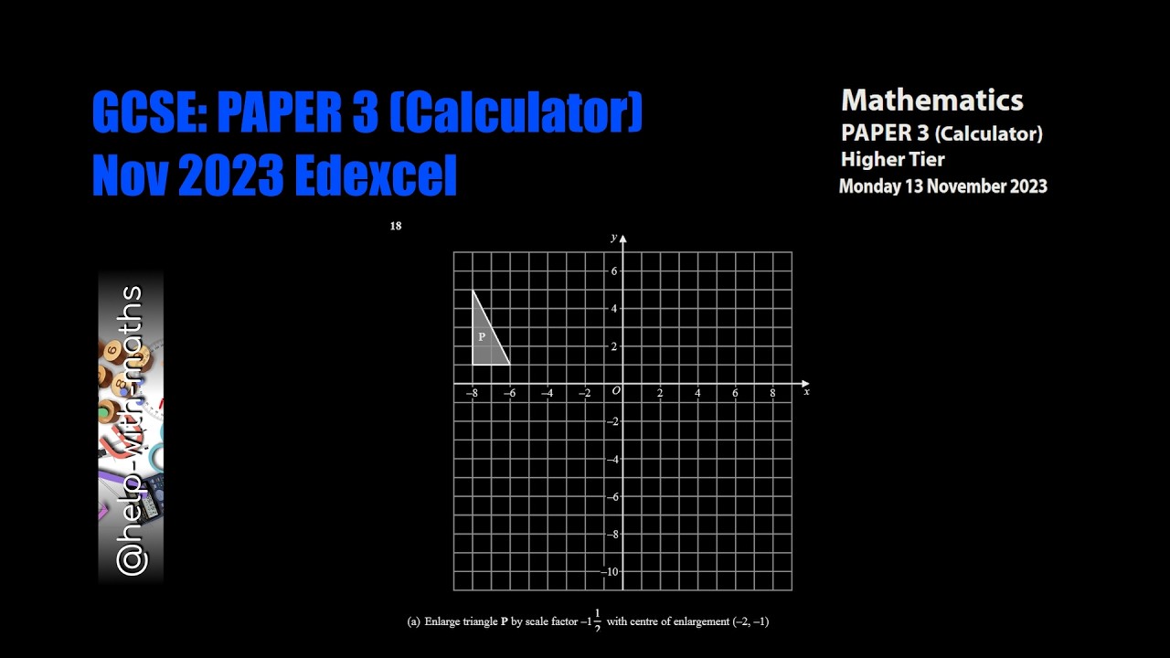 Q18 Transformations of Shapes GCSE Nov 2023 P3 Edexcel